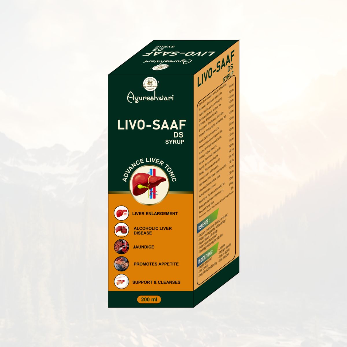 Ayureshwari Livo-Saaf DS Syrup – Advanced Liver Tonic for Detox & Digestive Support (200 ml) – image 2