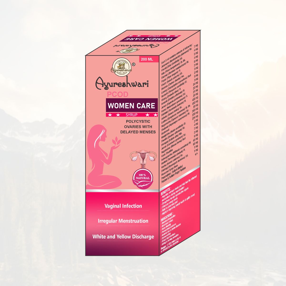 Ayureshwari PCOD Women Care Syrup – Hormonal Balance & Menstrual Support (200 ml) – image 2
