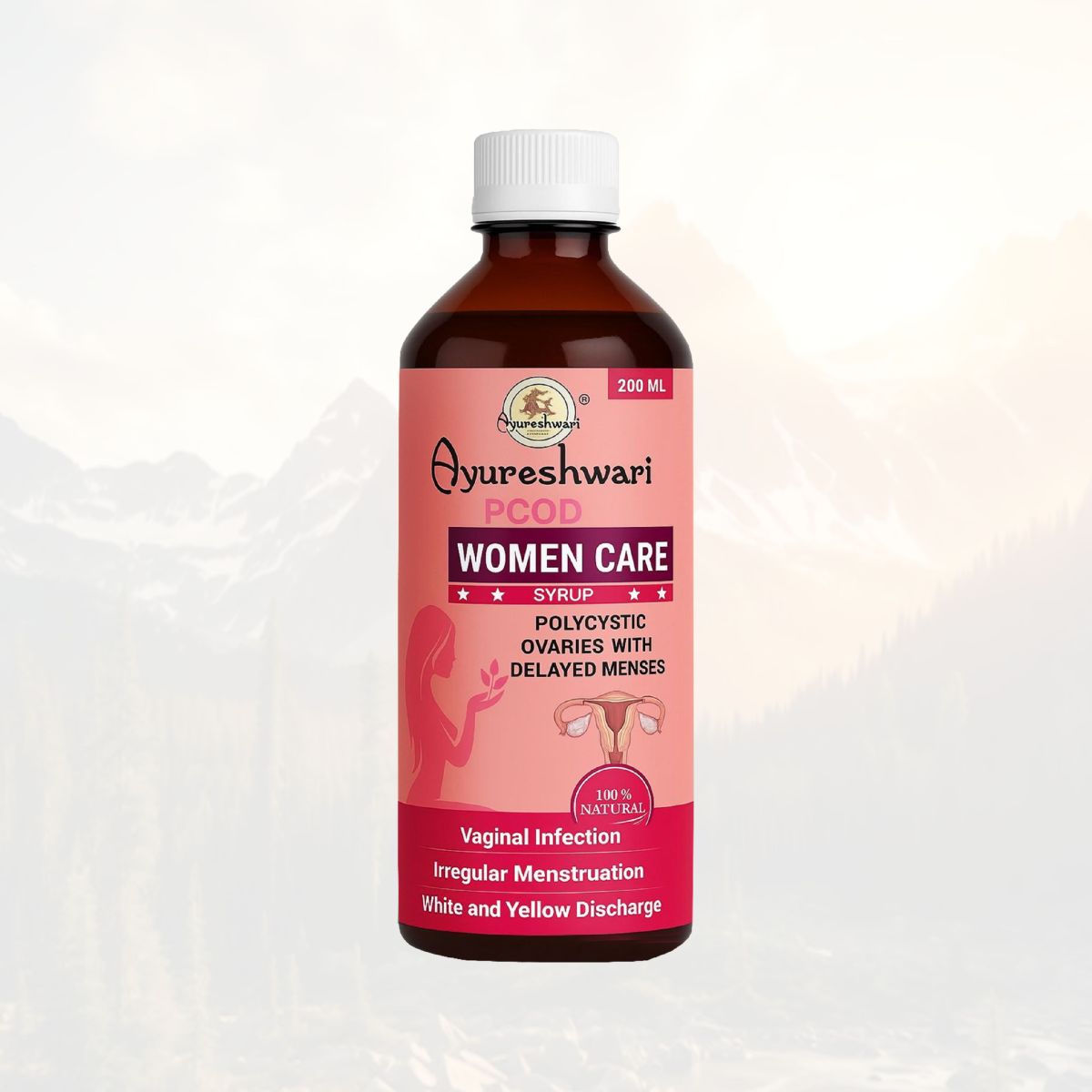 Ayureshwari PCOD Women Care Syrup – Hormonal Balance & Menstrual Support (200 ml)