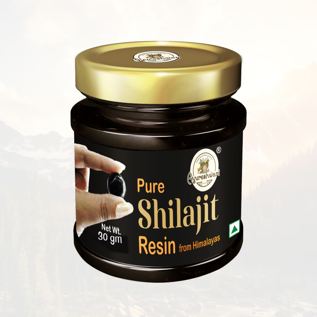 Ayureshwari Pure Shilajit Resin – Himalayan Natural Energy & Strength Booster (30g)