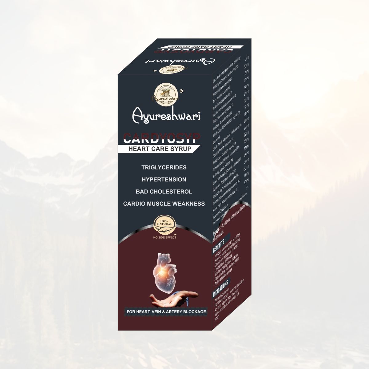 Ayureshwari Cardyosyp Heart Care Syrup – Support for Cholesterol, Blood Pressure & Heart Health (200 ml) – image 2