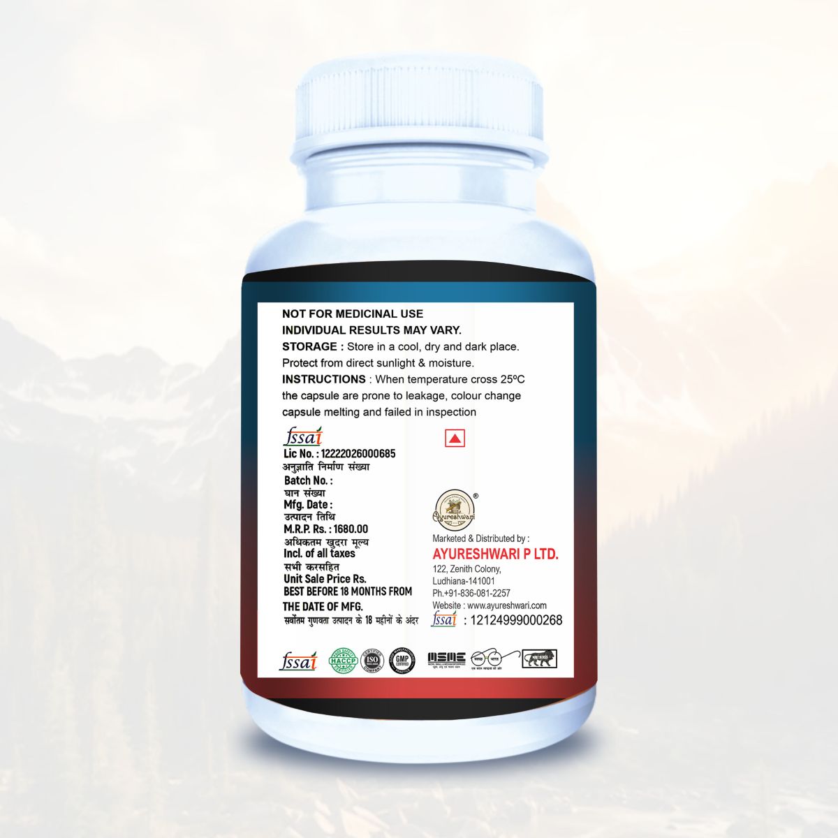 Ayureshwari Omega-3 Fish Oil Capsules – Six Strength Formula for Heart, Brain & Immunity (60 Capsules) – image 2