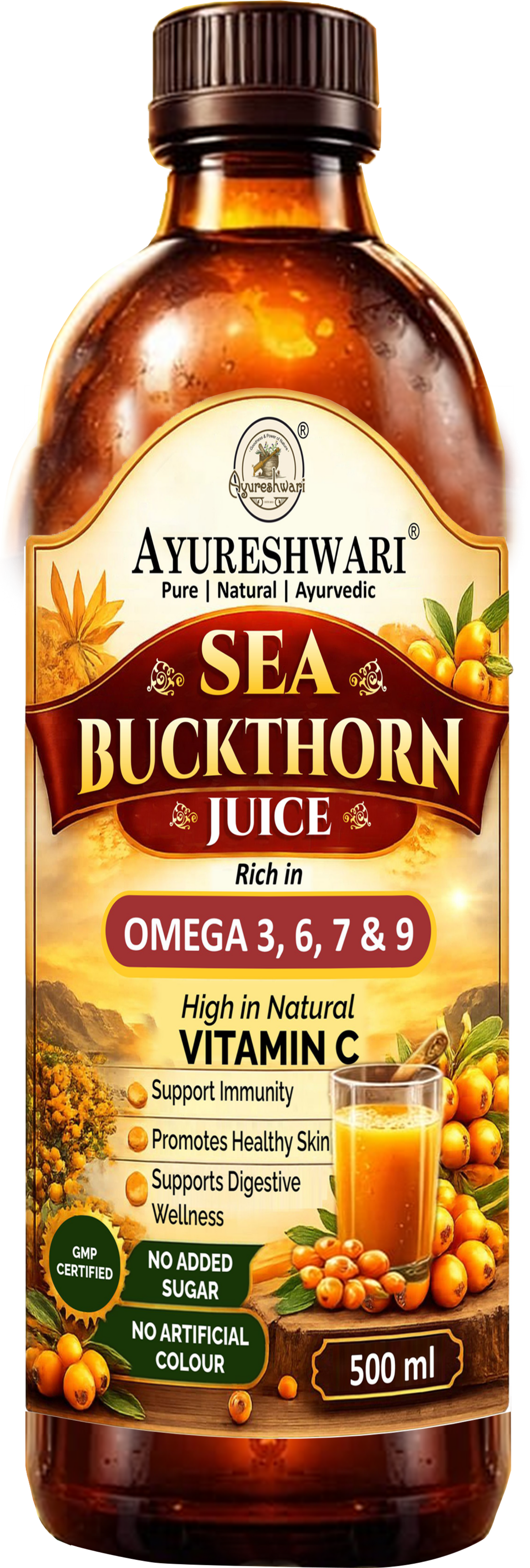 Sea Buckthorn Juice | Omega 3, 6, 7 & 9 with Natural Vitamin C