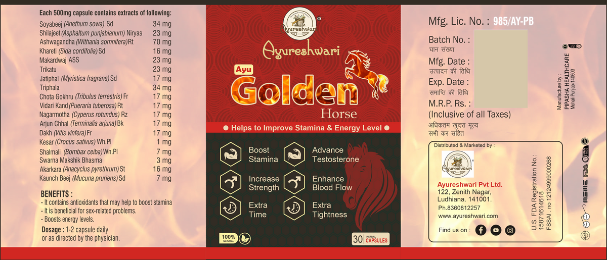 TESTO BOOSTER AND GOLDEN HORSE