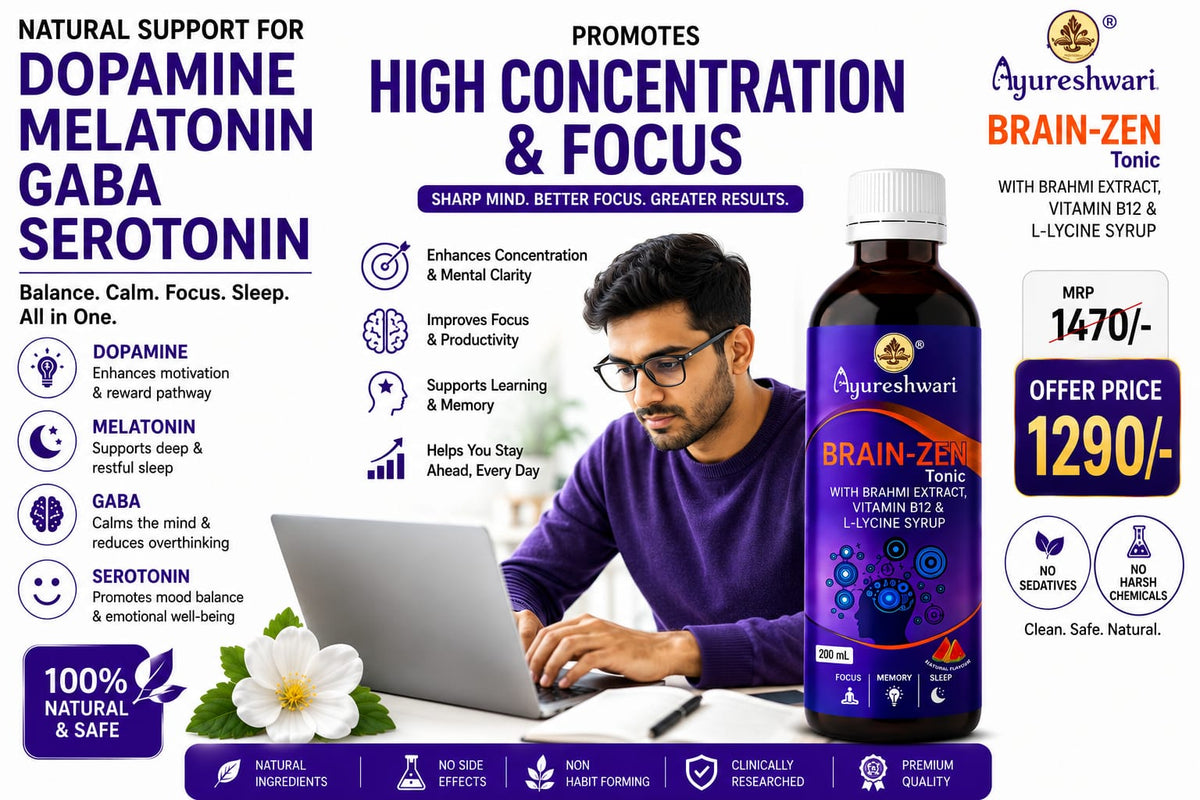 Ayureshwari Brainzen Tonic – Brain Health & Memory Support Syrup with Brahmi & Vitamin B-Complex (200 ml) – image 11