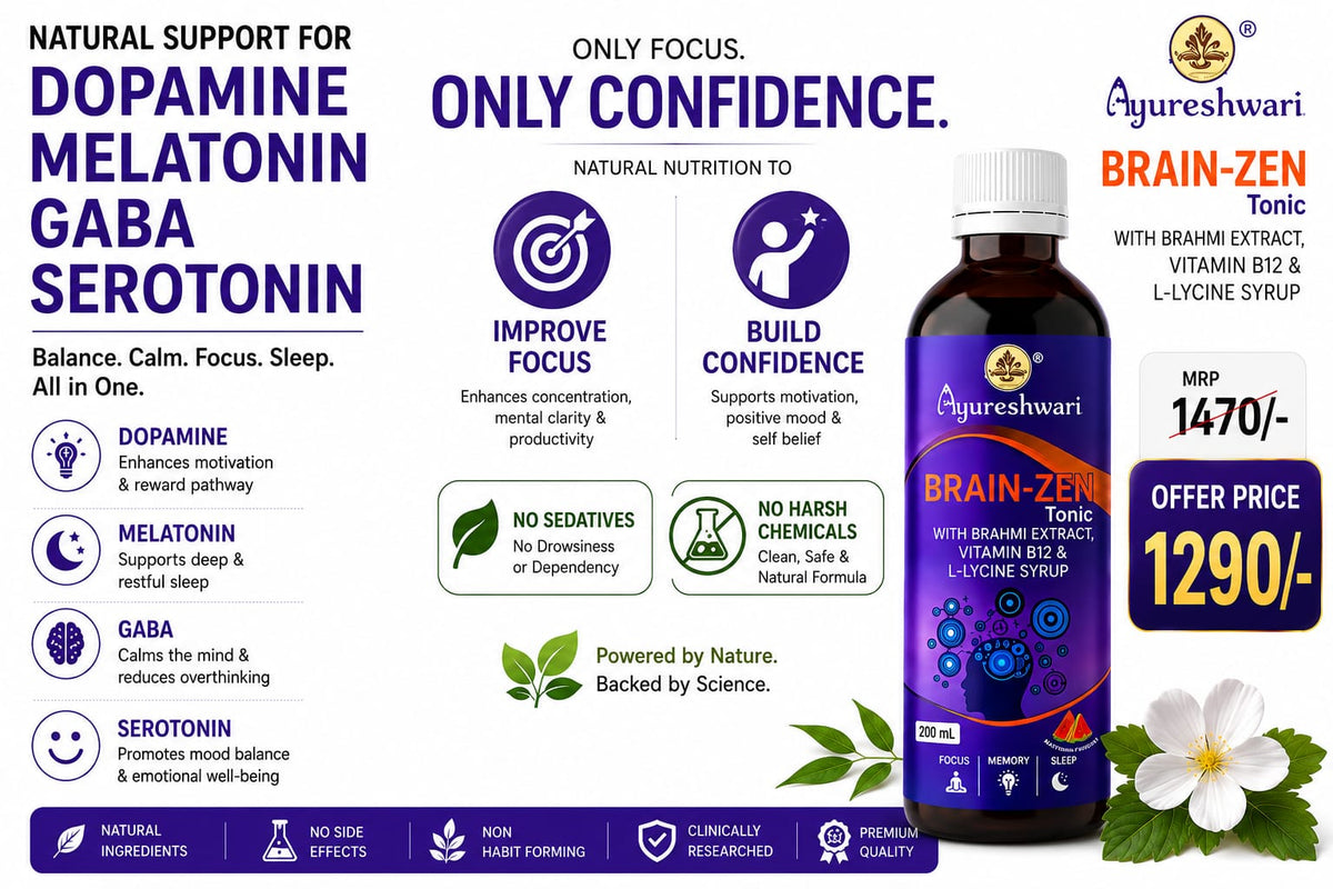 Ayureshwari Brainzen Tonic – Brain Health & Memory Support Syrup with Brahmi & Vitamin B-Complex (200 ml) – image 10